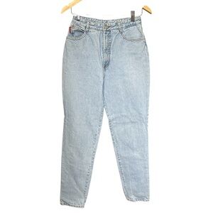 Bongo Vintage High Waisted Light Wash Tapered Leg Jeans 90's Casual Denim Y2K